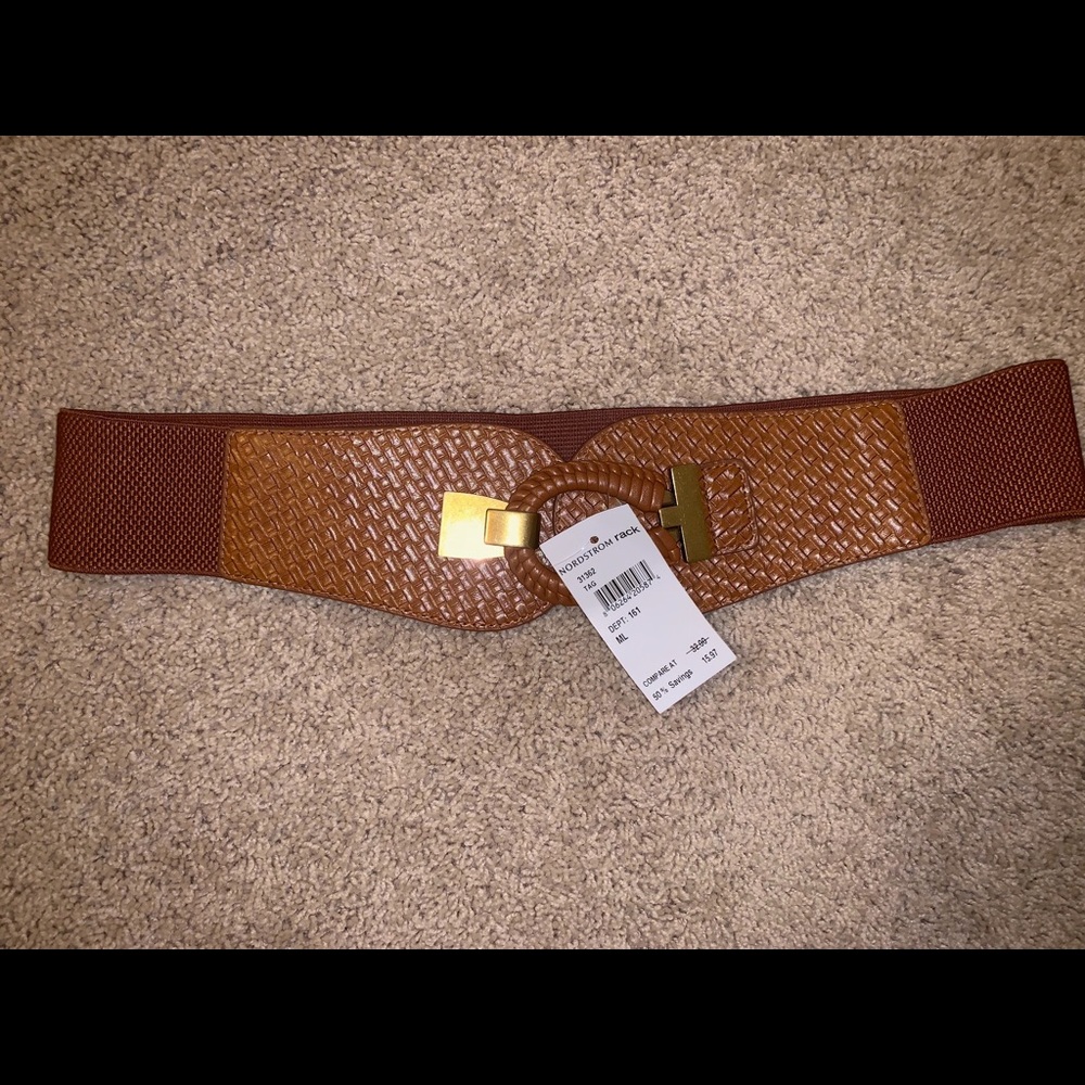Brown Faux Leather Belt